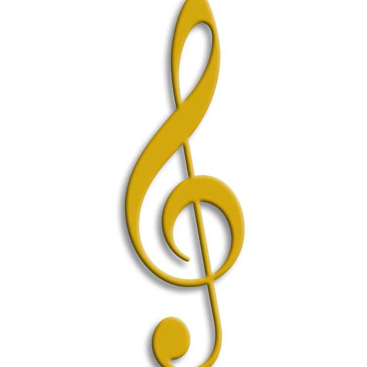 Notenschlüssel | Violinschlüssel in Gold