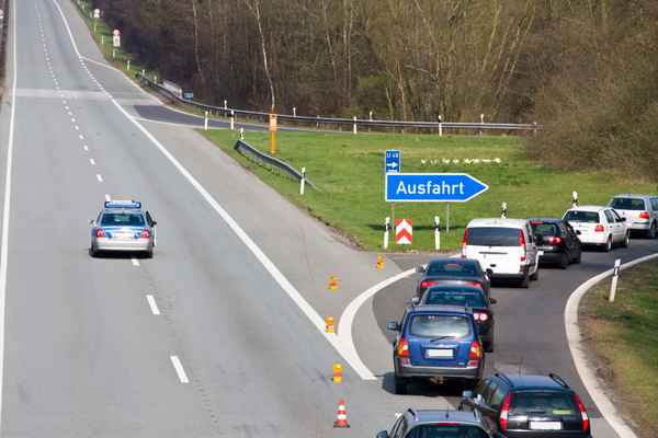Vollsperrung der Autobahn