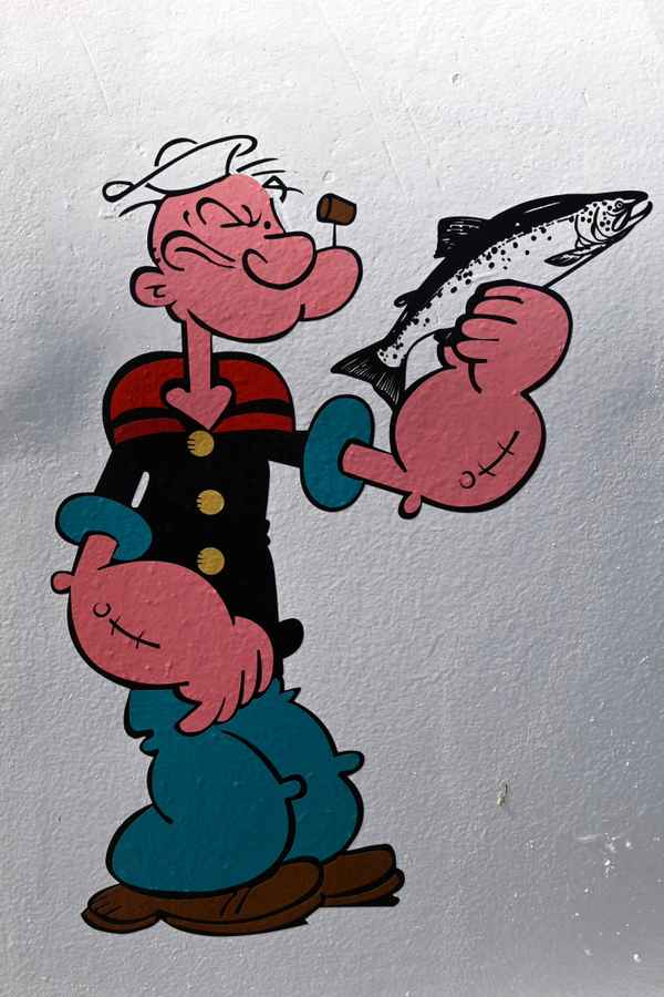 Popeye auf Fischerboot