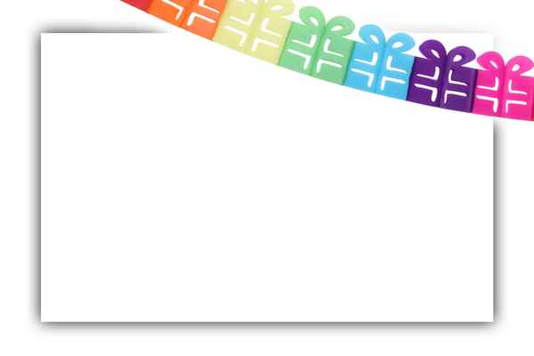Einladungskarte mit Geschenken