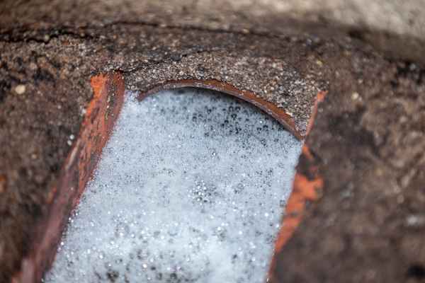 verstopftes Abwasserrohr