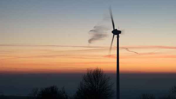 Luftwirbel am kalten Winterabend