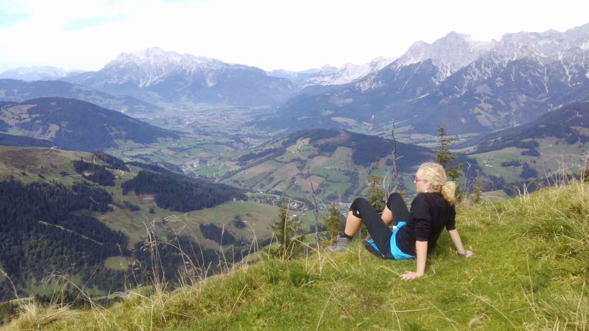 Pause auf dem Weg nach oben