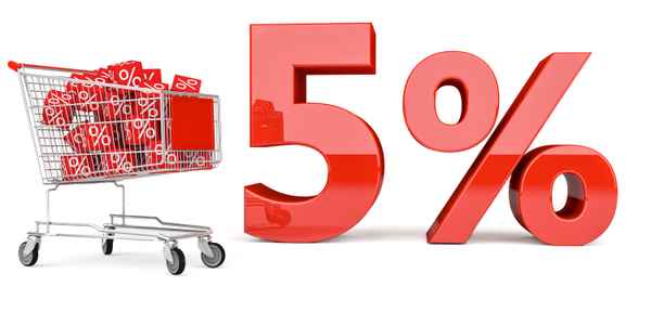 5% Einkaufswagen