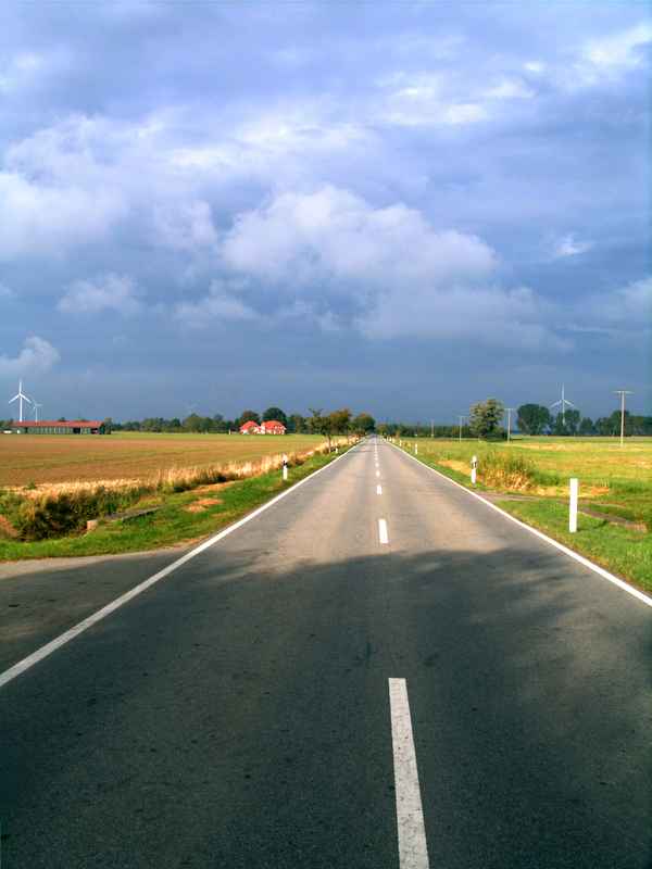 Einsame Landstraße