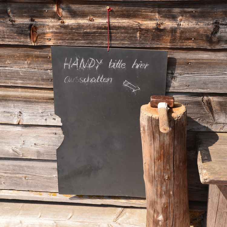 Tegernseer Hütte Handy ausschalten Hammer