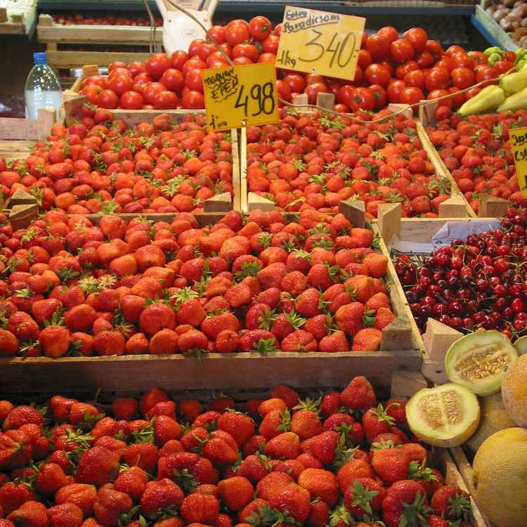 Erdbeeren auf dem Markt