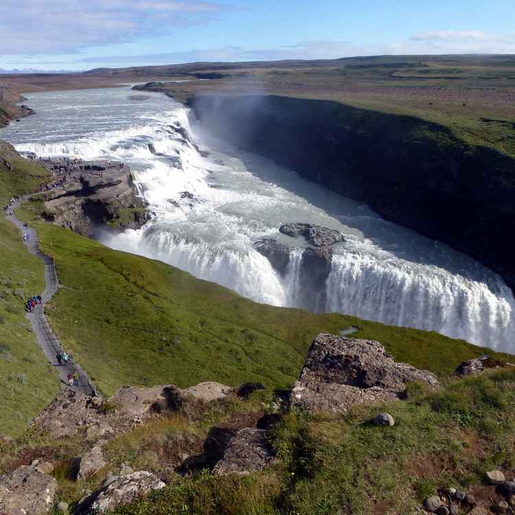 Wasserfall Gullfoss in Island