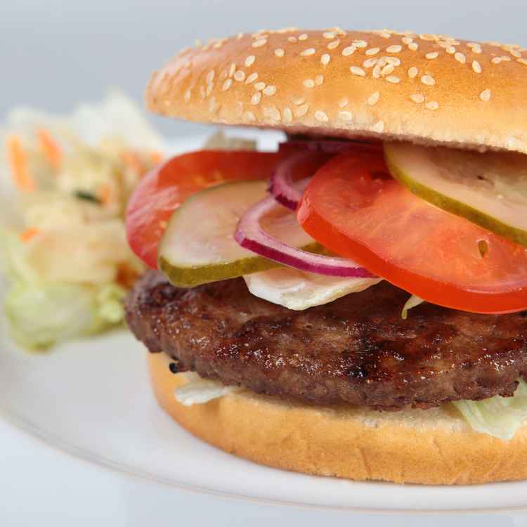 Hamburger nah dran