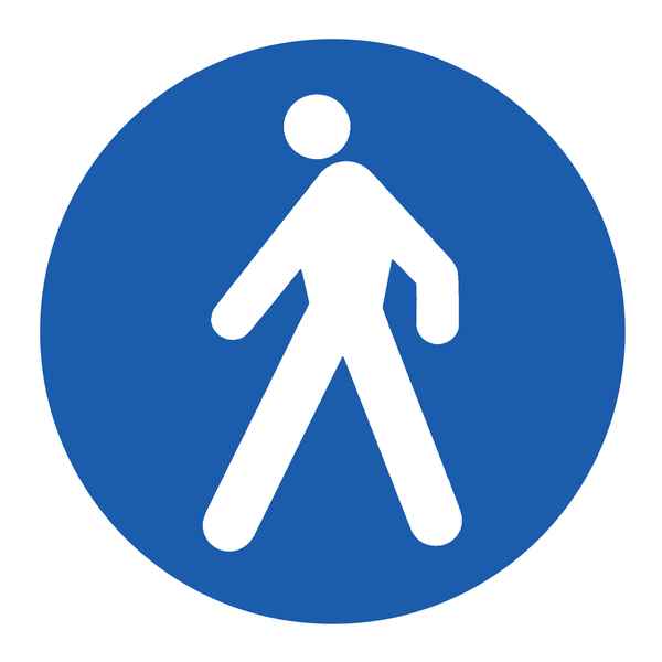 Hinweisschild, Fußgänger!