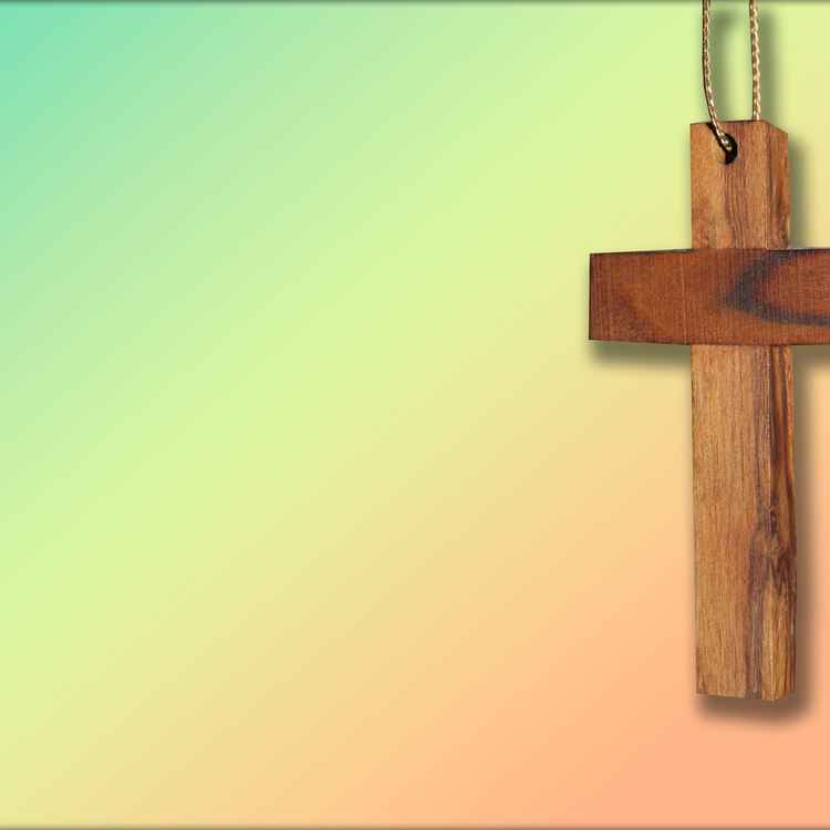 Holzkreuz (Text kann eingefügt werden)