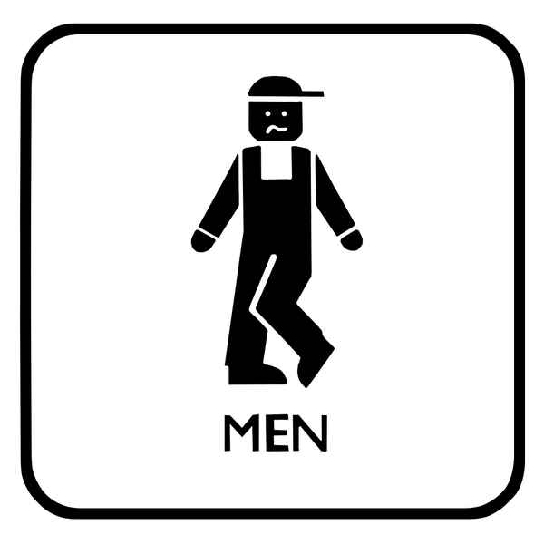 Men - originelles Toilettenschild!