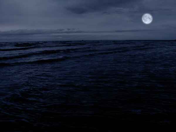 Nordsee bei Vollmond