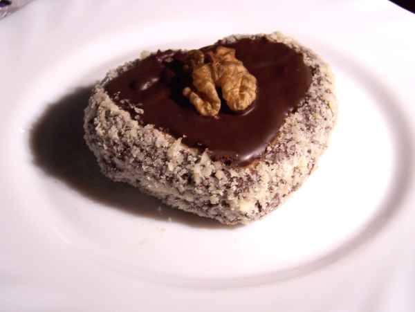 Herzkeks mit Schokolade