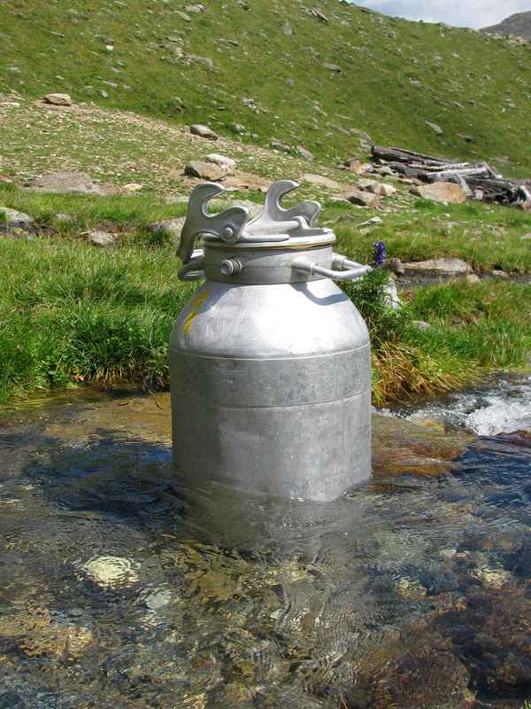 Originell: Wassergekühlte Milch!