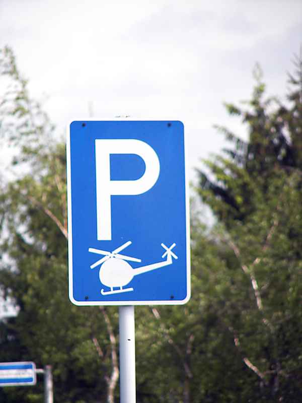 Parken nur für Hubschrauber
