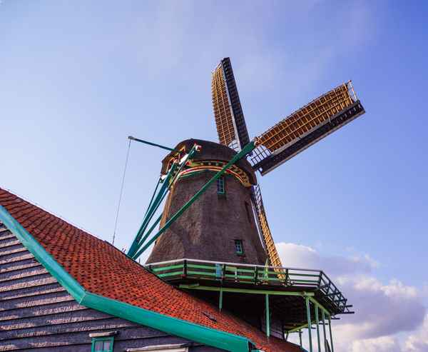 Windmühle (nah) im Freilichtmuseum Zaanse Schans