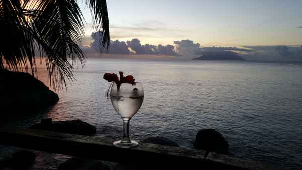 Sonnenuntergang in Seychelles