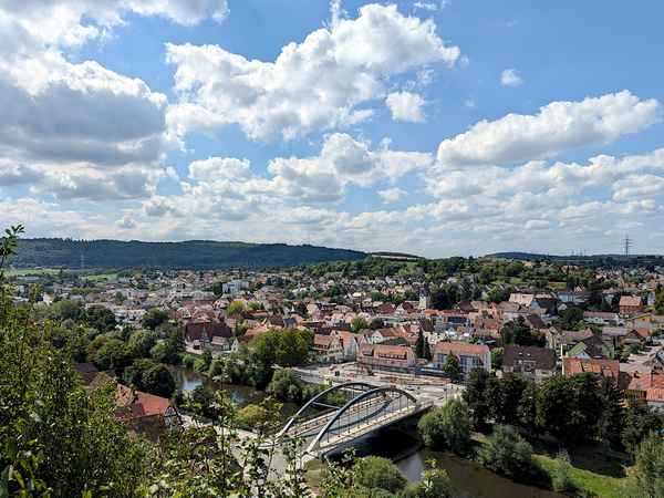 Blick auf Dürrmenz von der Burg Löffelstelz