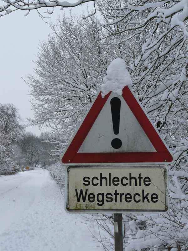 Schlechte Wegstrecke