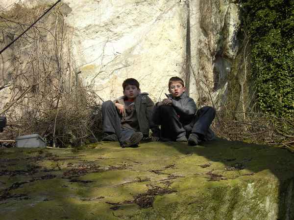 Auf dem Felsen ausruhen