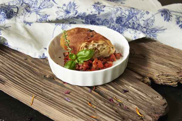 Veganes Menü: Kartoffel-Pfifferling-Strudel