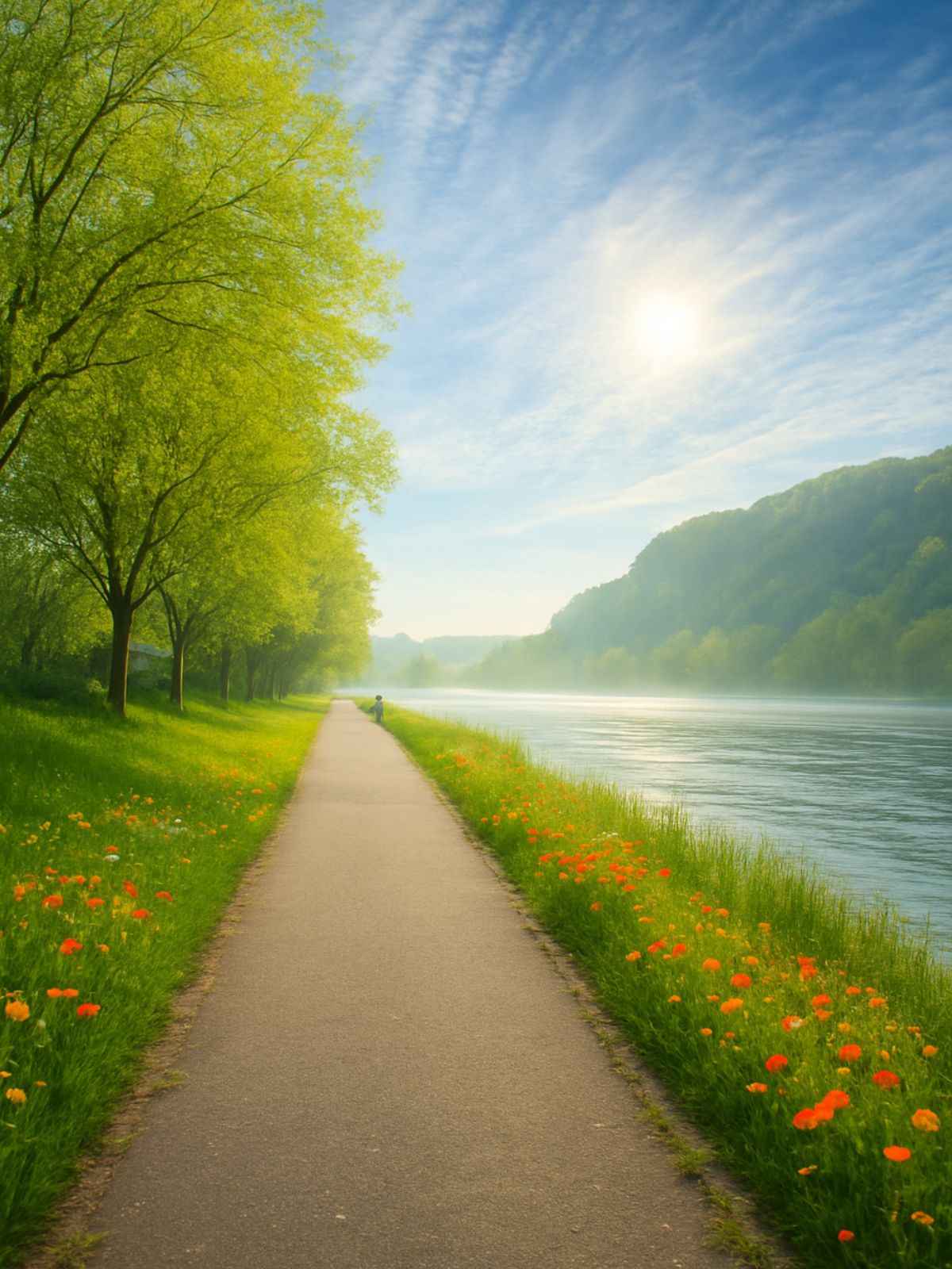 Wanderweg am Rhein