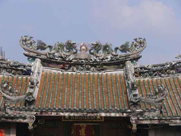 alter, chinesischer Tempel  in Bangkok, Thailand
