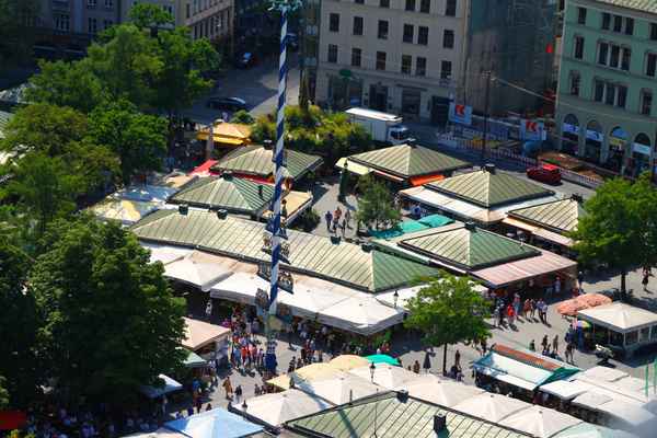 Blick auf den Viktualienmarkt
