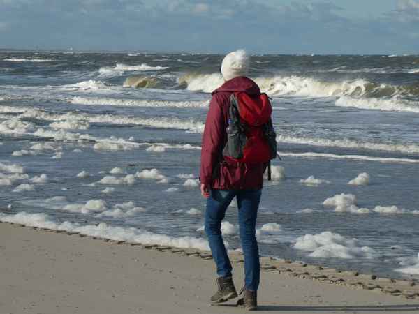 Kraft tanken am Meer