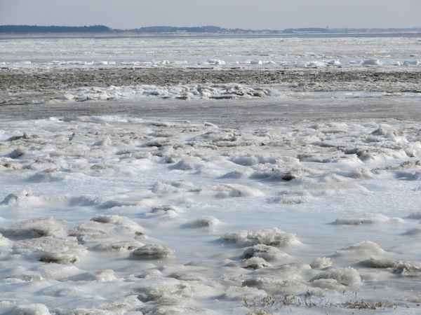 Eisschollen auf der Insel Amrum