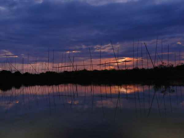 Floßfischer am Mekong (Thailand)