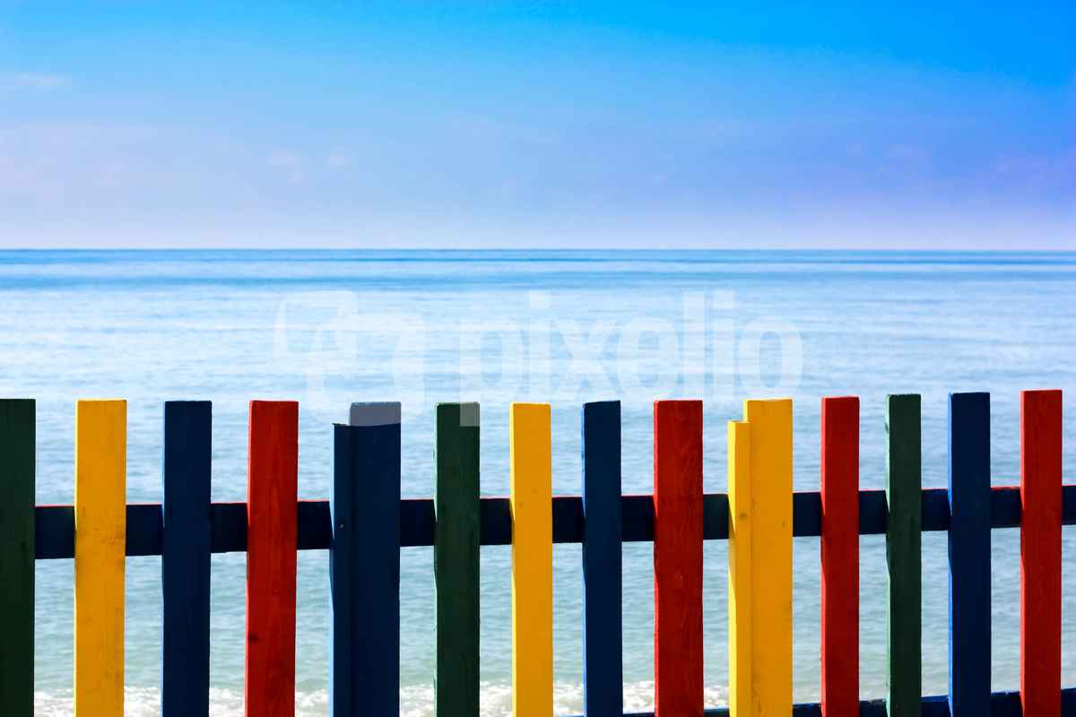 Lattenzaun am Strand