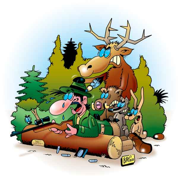 Hirsch auf der Pirsch