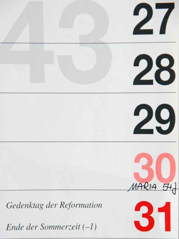 43. Kalenderwoche