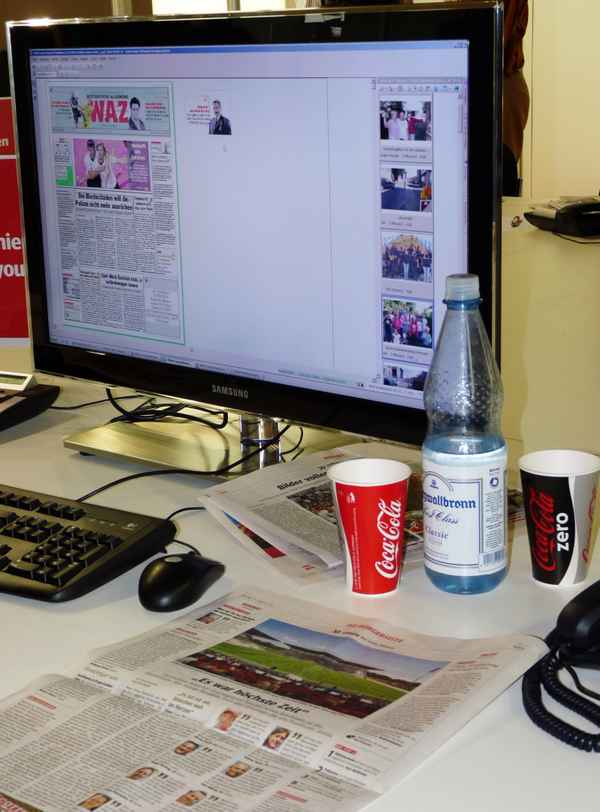 Arbeitsplatz des Redakteurs