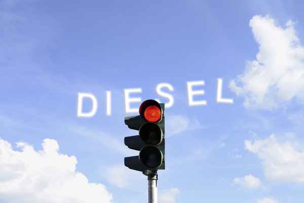 Rote Ampel für Dieselfahrzeuge, Stop Diesel!