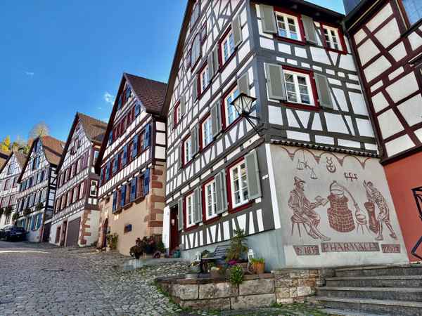 Schiltach Marktplatz mit Schloßbergstraße