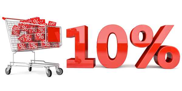 10% Einkaufswagen