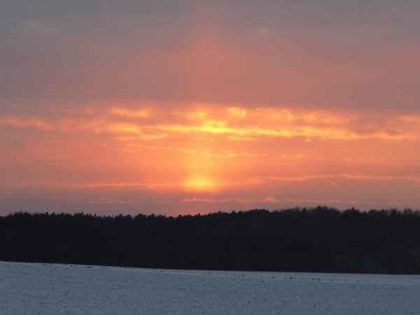 Sonnenuntergang im Winter