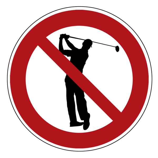 Golfen verboten