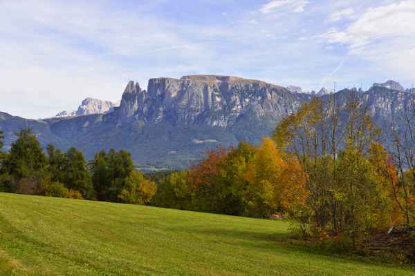 Der Schlern. Ein Bergmassiv in den Südtiroler Dolomiten.