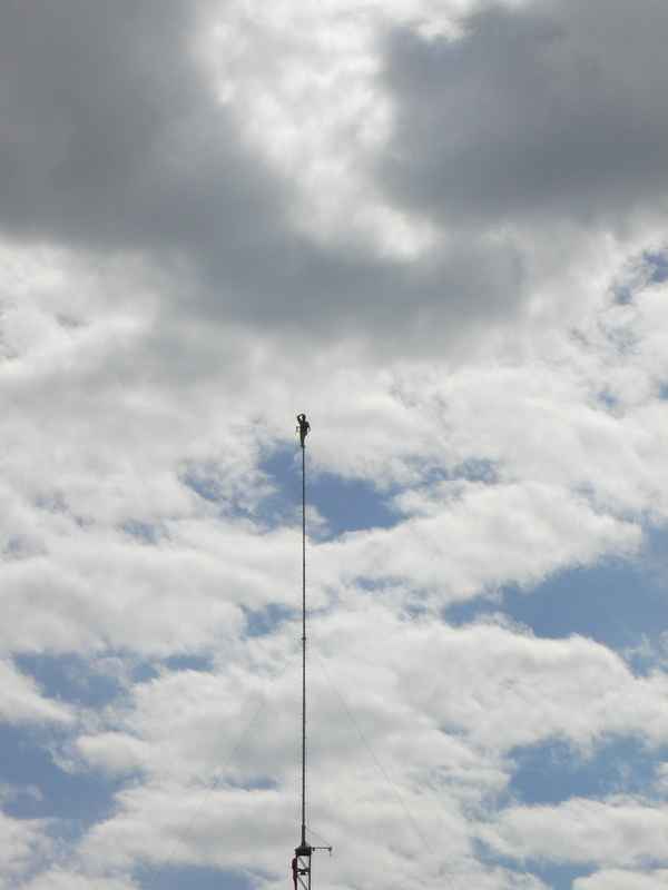 Artist in schwindelnder Höhe