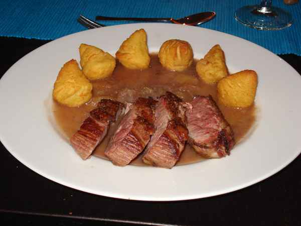 Entenbrust auf Mangosauce