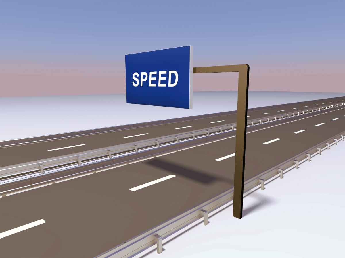 Autobahn Straße Speed 3D