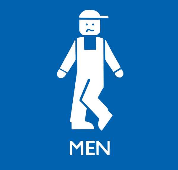 Men - Originelles Toilettenschild!