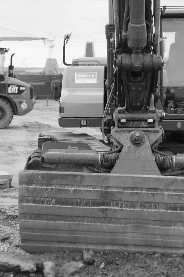 Baumaschinen am Samstag