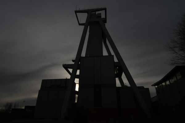 Förderturm der stillgelegten Kohlengrube in Göttelborn