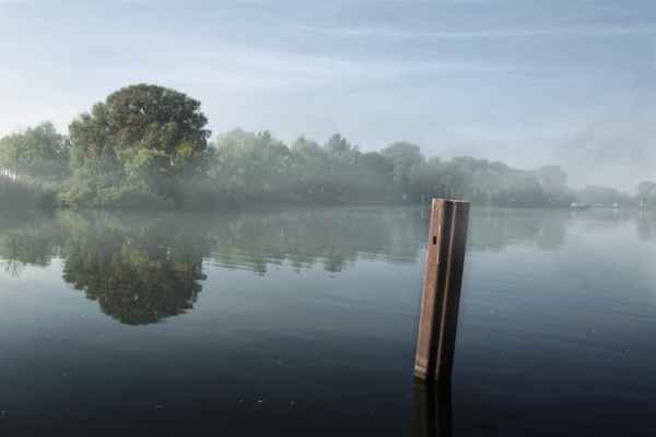 Morgennebel am Fluß