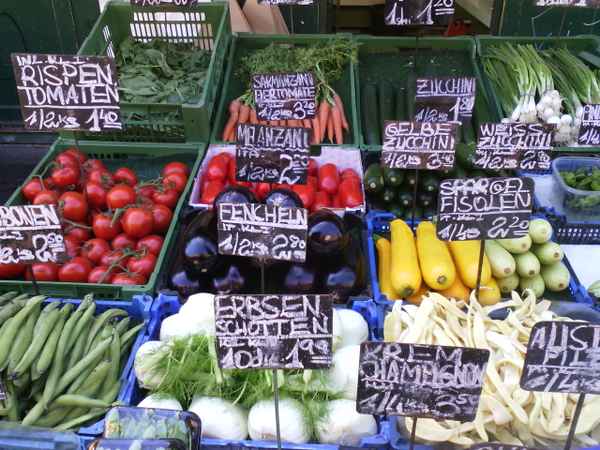 Auf dem Wiener Naschmarkt